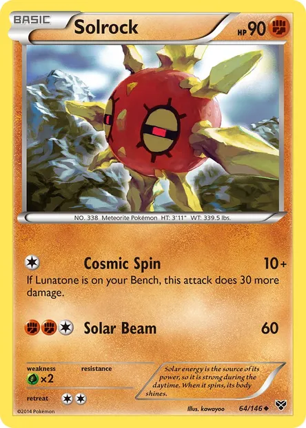 Solrock, Pokémon card XY 64 — XY set