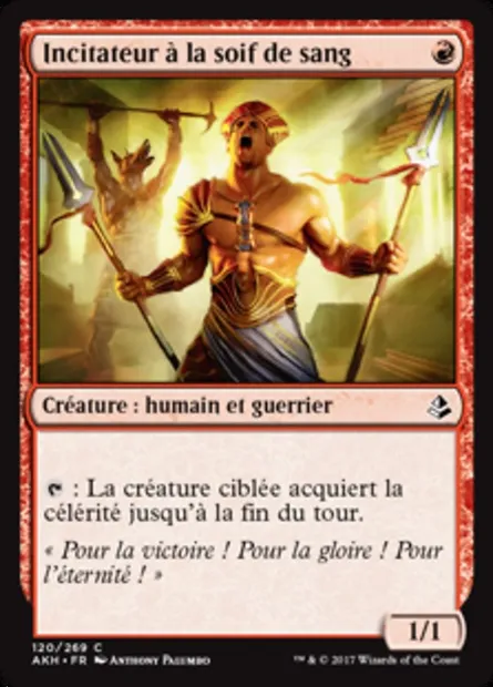 Incitateur à la soif de sang, carte Magic AKH 120 — extension Amonkhet