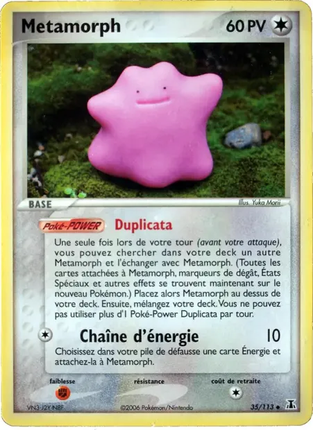 Métamorph, carte Pokémon DS 35 — extension EX Espèces Delta