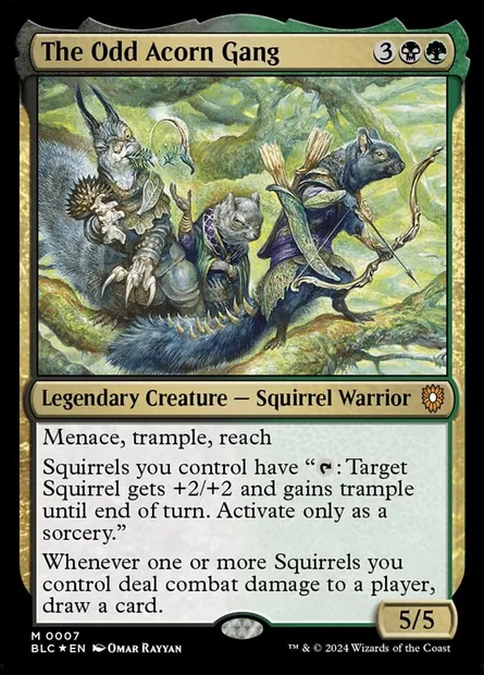 The Odd Acorn Gang, Magic card BLC 7 — Bloomburrow Commander set