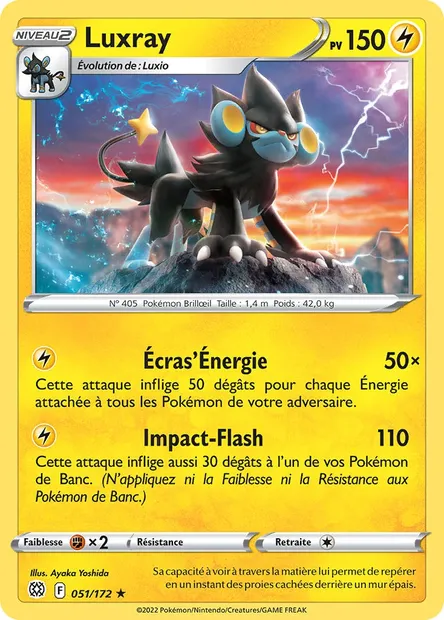 Luxray, carte Pokémon BRS 051 — extension Stars Étincelantes