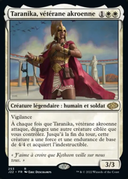 Taranika, vétérane akroenne, carte Magic J22 253 — extension Jumpstart 2022