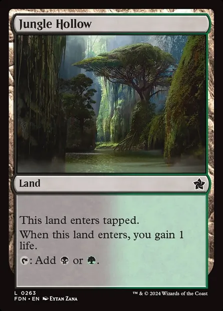 Jungle Hollow, Magic card FDN 263 — Foundations set