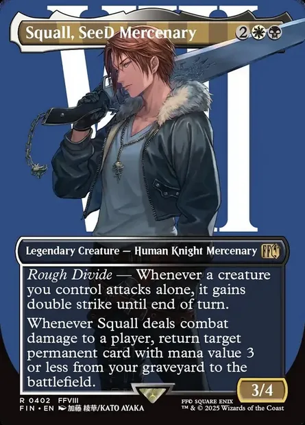 Squall, SeeD Mercenary, Magic card FIN 402 — Final Fantasy set