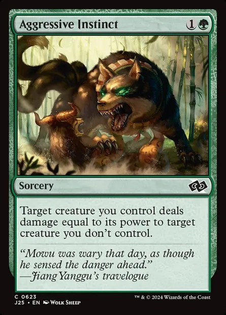 Aggressive Instinct, Magic card J25 623 — Foundations Jumpstart set