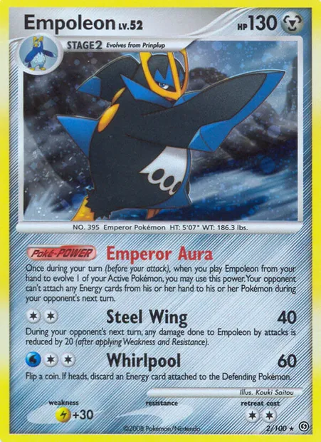 Pingoléon, carte Pokémon SF 2 — extension Tempête