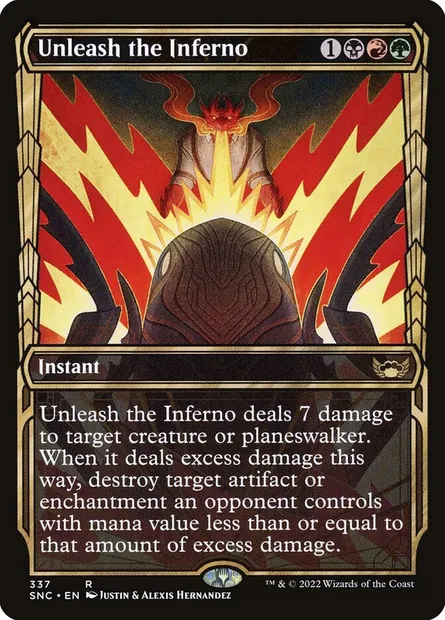 Unleash the Inferno, Magic card SNC 337 — Streets of New Capenna set