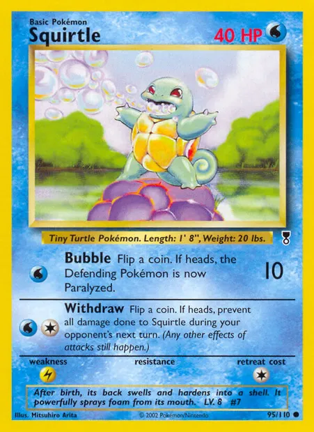 Carapuce, carte Pokémon LC 95 — extension Legendary Collection