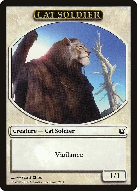 Cat Soldier, carte Magic TBNG 2 — extension Born of the Gods Tokens