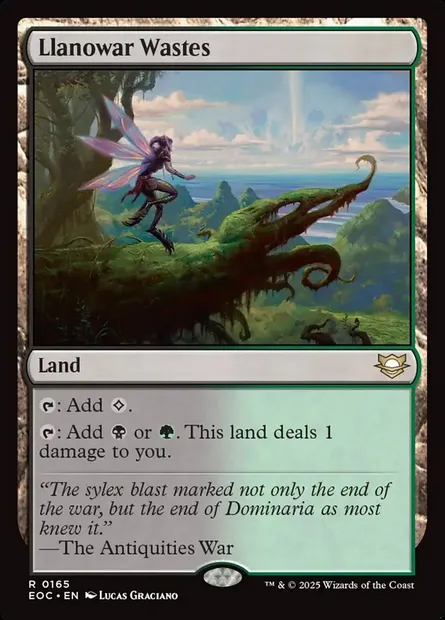Llanowar Wastes, Magic card EOC 165 — Edge of Eternities Commander set