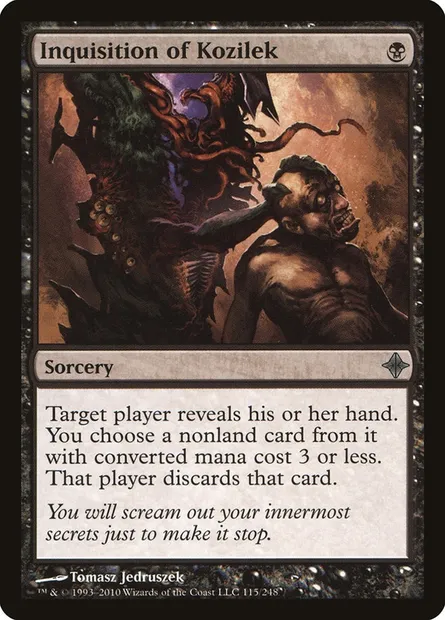 Inquisition of Kozilek, Magic card ROE 115 — Rise of the Eldrazi set