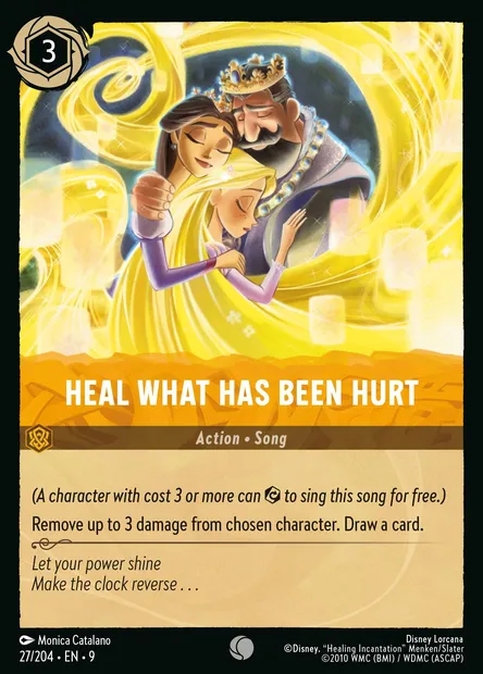 Heal What Has Been Hurt, Disney Lorcana card CH9-027 — Fabled set