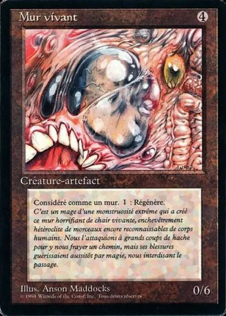 Living Wall, Magic card FBB 262 — Foreign Black Border set