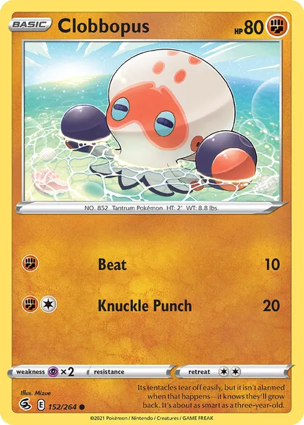 Clobbopus, Pokémon card FST 152 — Fusion Strike set