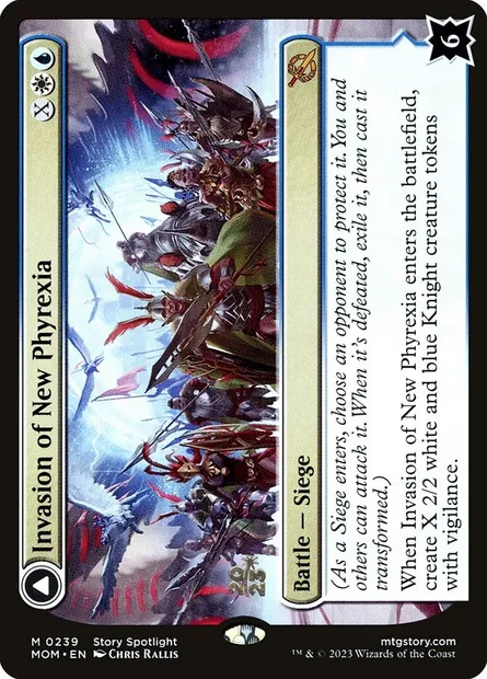 Invasion de la Nouvelle Phyrexia // Téfeiri Akosa de Zhalfir, carte Magic PMOM 239s — extension March of the Machine Promos