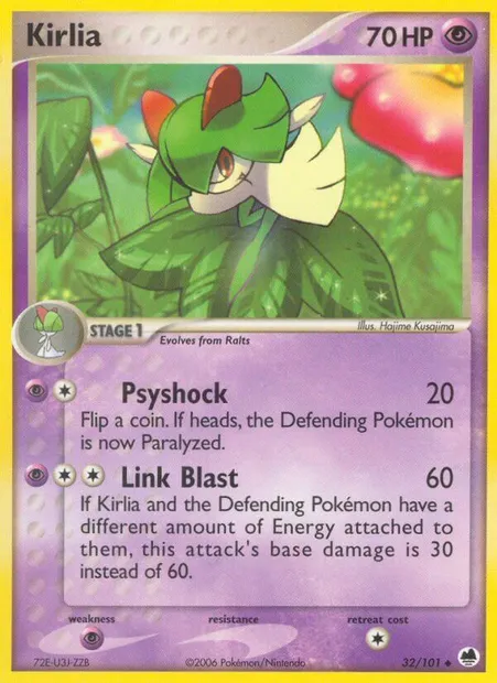 Kirlia, Pokémon card DF 32 — Dragon Frontiers set
