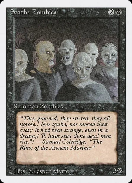 Zombies dévastateurs, carte Magic 3ED 127 — extension Revised Edition