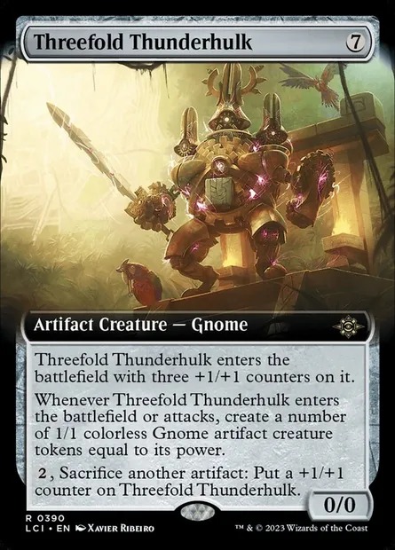 Threefold Thunderhulk, Magic card LCI 390 — The Lost Caverns of Ixalan set