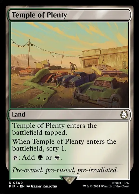 Temple of Plenty, Magic card PIP 309 — Fallout set