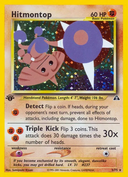 Hitmontop, Pokémon card ND 3 — Neo Discovery set