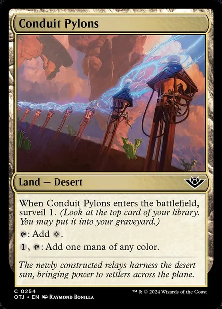 Conduit Pylons, Magic card OTJ 254 — Outlaws of Thunder Junction set