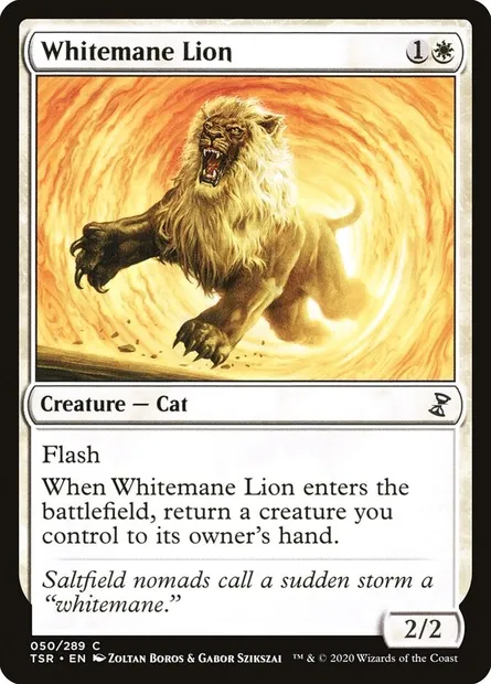 Whitemane Lion, Magic card TSR 50 — Time Spiral Remastered set