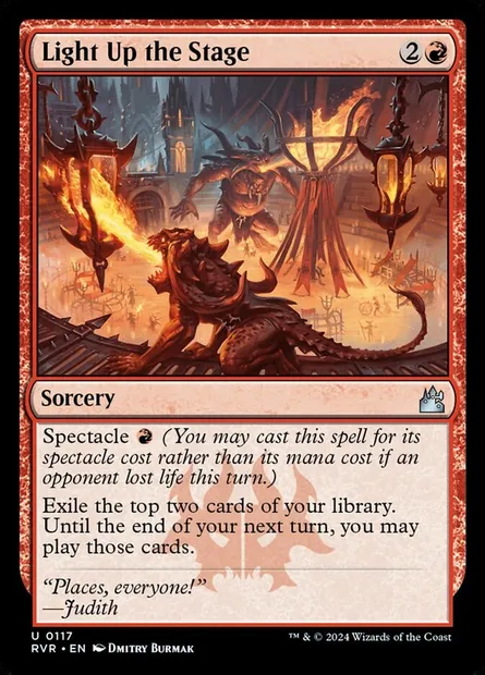 Light Up the Stage, Magic card RVR 117 — Ravnica Remastered set