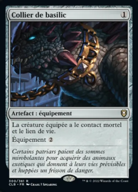 Collier de basilic, carte Magic CLB 300 — extension Commander Légendes : la bataille de la Porte de Baldur
