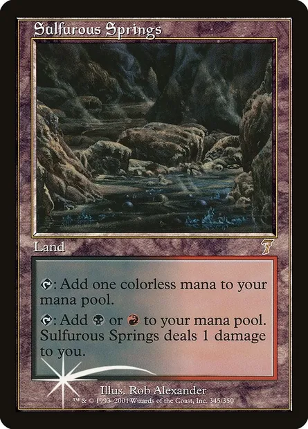Sources sulfureuses, carte Magic 7ED 345★ — extension Septième Edition