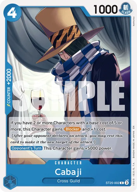 Cabaji, One Piece card ST25-002 — BLUE Buggy set