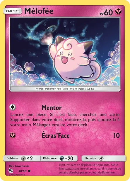 Mélofée, carte Pokémon HIF 38 — extension Destinées Occultes