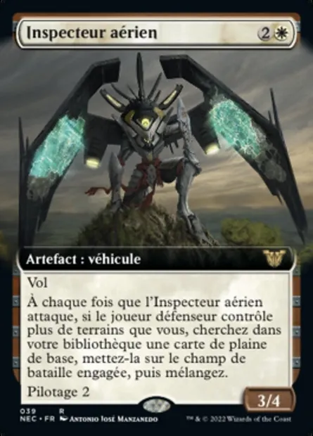 Inspecteur aérien, carte Magic NEC 39 — extension Neon Dynasty Commander