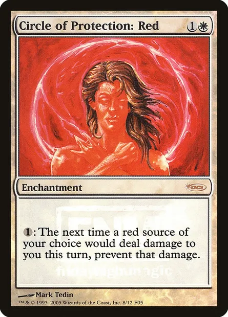 Circle of Protection: Red, Magic card F05 8 — Friday Night Magic 2005 set