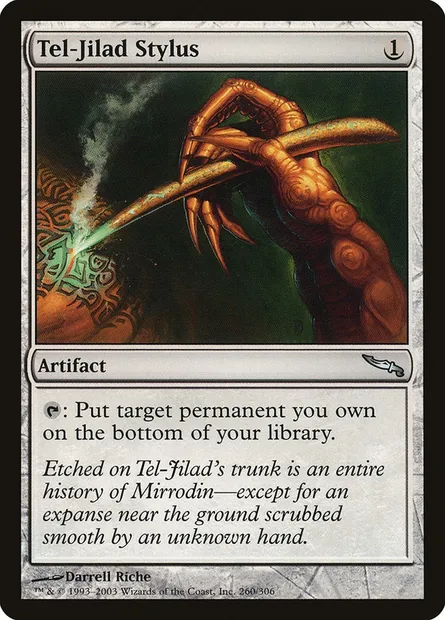 Stylet de Tel-Jilad, carte Magic MRD 260 — extension Mirrodin