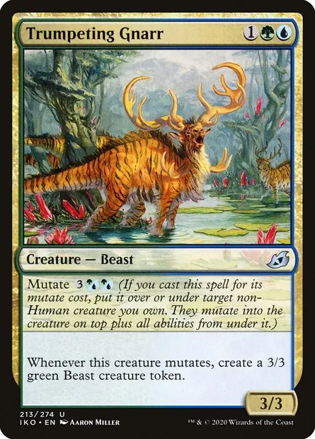 Trumpeting Gnarr, Magic card IKO 213 — Ikoria: Lair of Behemoths set