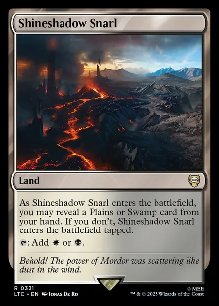 Shineshadow Snarl, Magic card LTC 331 — Tales of Middle-earth Commander set