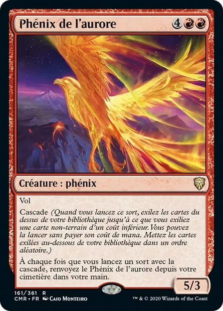 Phénix de l'aurore, carte Magic CMR 161 — extension Commander Legends