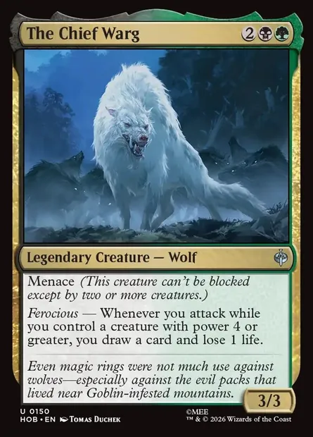 The Chief Warg, Magic card HOB 150 — The Hobbit set