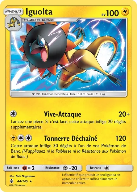 Iguolta, carte Pokémon GRI 44 — extension Gardiens Ascendants