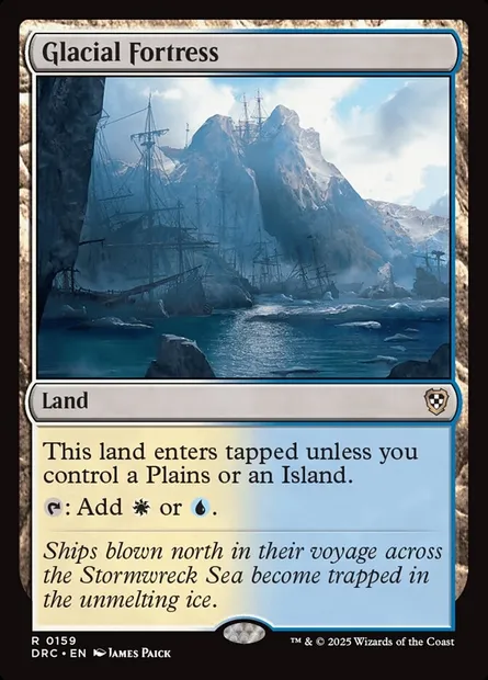Glacial Fortress, Magic card DRC 159 — Aetherdrift Commander set
