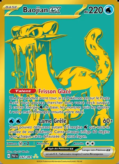 Baojian-ex, carte Pokémon PAF 242 — extension Destinées de Paldea