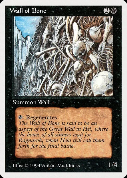 Wall of Bone, Magic card SUM 134 — Summer Magic / Edgar set