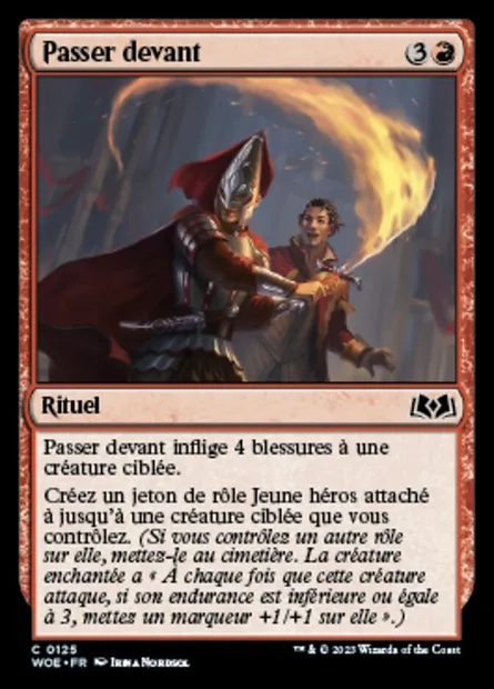 Passer devant, carte Magic WOE 125 — extension Wilds of Eldraine