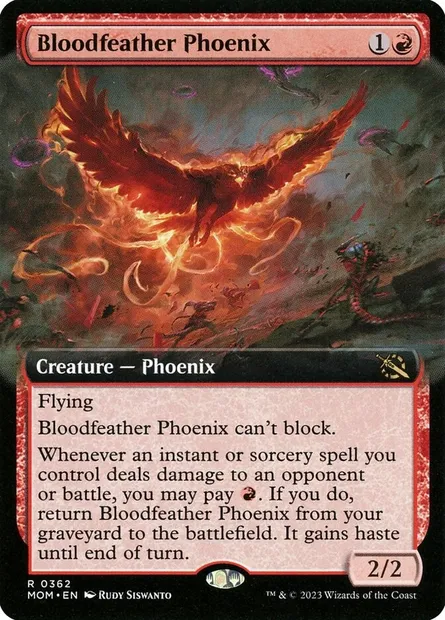 Bloodfeather Phoenix, Magic card MOM 362 — March of the Machine set