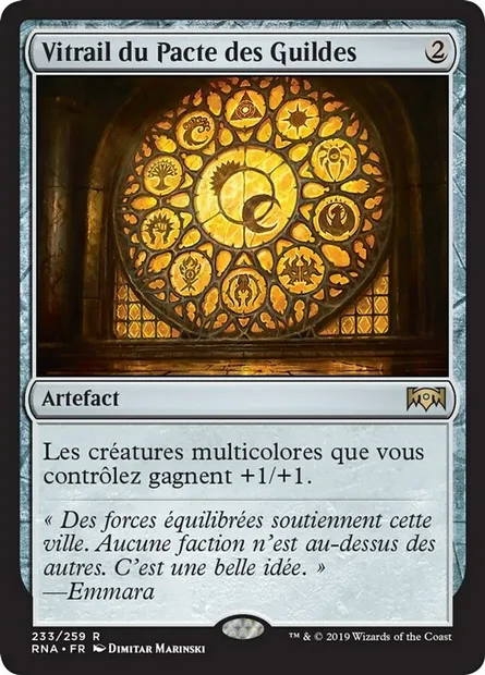 Vitrail du Pacte des Guildes, carte Magic RNA 233 — extension L'allégeance de Ravnica