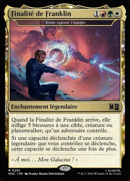 Annie rejoint l'équipe, carte Magic MSC 281 — extension Marvel Super Heroes Commander