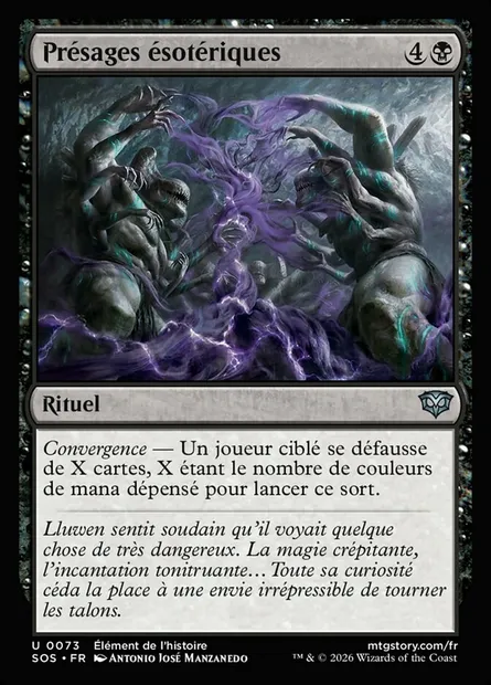 Présages ésotériques, carte Magic SOS 73 — extension Secrets of Strixhaven