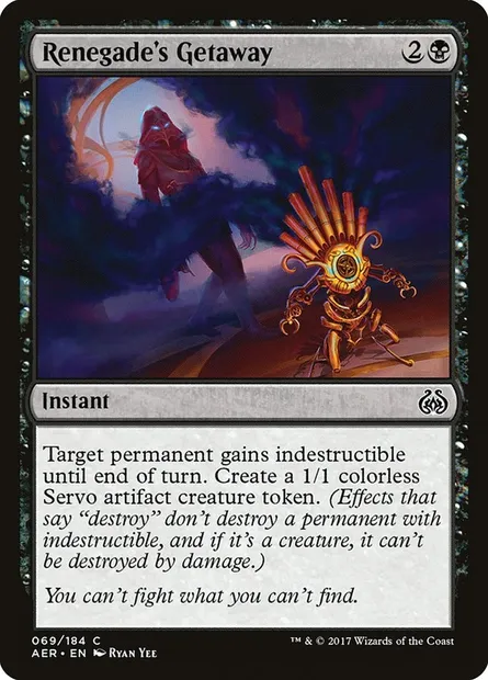 Renegade's Getaway, Magic card AER 69 — Aether Revolt set
