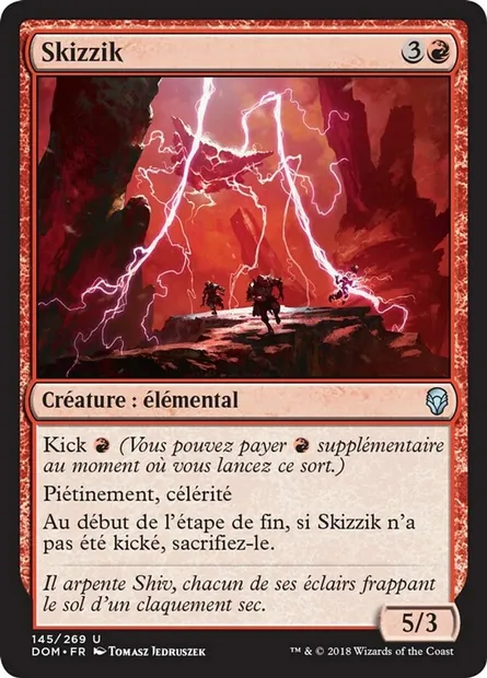 Skizzik, carte Magic DOM 145 — extension Dominaria