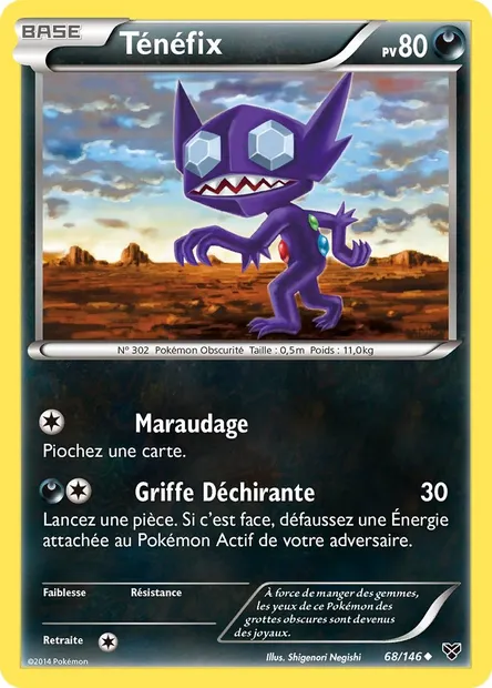 Ténéfix, carte Pokémon XY 68 — extension XY